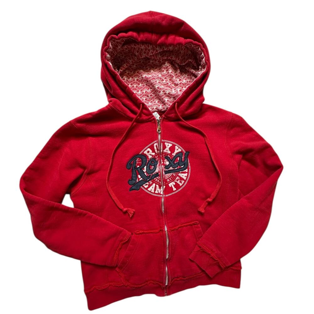 Y2K Roxy Red Women's Skater Emo Hoodie Size Medium